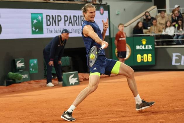 May 24, 2025, Paris, Celestynow, France: ALEXANDER ZVEREV of Germany during practice session before French Open 2025 at Roland Garros in Paris. Paris France - ZUMAc278 20250524_zsp_c278_054 Copyright: xMarcinxCholewinskix