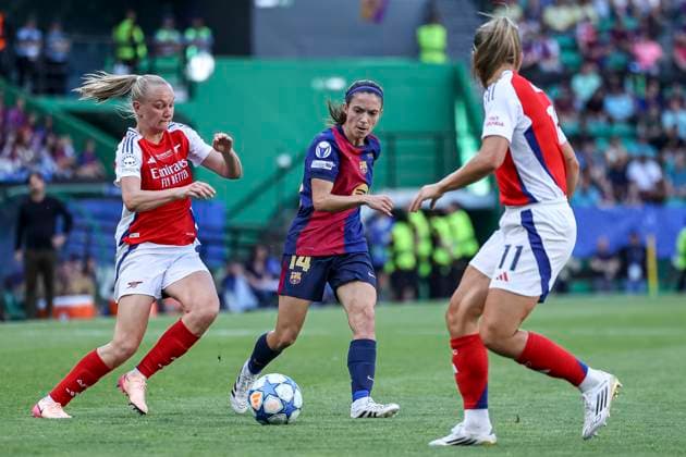 Lisbon, Portugal, May 24th, 2025: Aitana Bonmati (14 FC Barcelona, Barca in action during the UEFA Womens Champions League game between Arsenal FC vs FC Barcelona Estadio Jose Alvalade, Lisbon on May 24th 2025 (Joao Bravo SPP) Copyright: xJoaoxBravoxx xSPPx spp-en-JoBr-JBF-6519