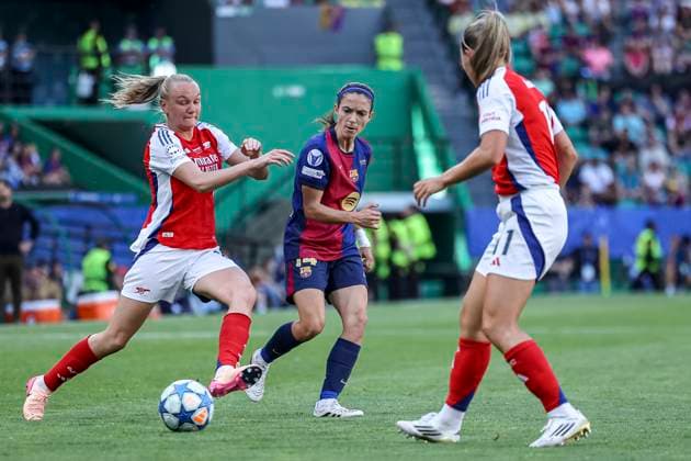 Lisbon, Portugal, May 24th, 2025: Aitana Bonmati (14 FC Barcelona, Barca in action during the UEFA Womens Champions League game between Arsenal FC vs FC Barcelona Estadio Jose Alvalade, Lisbon on May 24th 2025 (Joao Bravo SPP) Copyright: xJoaoxBravoxx xSPPx spp-en-JoBr-JBF-6520