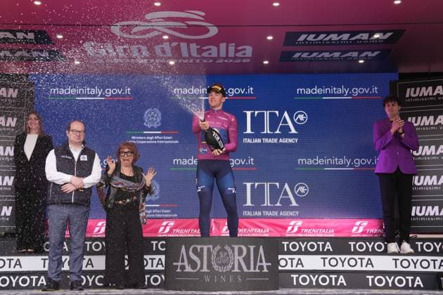Pedersen Mads of Lidl-Trek, cyclamen jersey, during the stage 14 of the Giro d™Italia from Treviso to Nova Gorica Gorizia, Slovenia - Saturday, May 24, 2025. - cycling.  Copyright: xMassimoxPaolone LaPressex