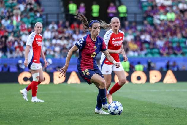 Lisbon, Portugal, May 24th, 2025: Aitana Bonmati (14 FC Barcelona, Barca in action during the UEFA Womens Champions League game between Arsenal FC vs FC Barcelona Estadio Jose Alvalade, Lisbon on May 24th 2025 (Joao Bravo SPP) Copyright: xJoaoxBravoxx xSPPx spp-en-JoBr-JBF-6566