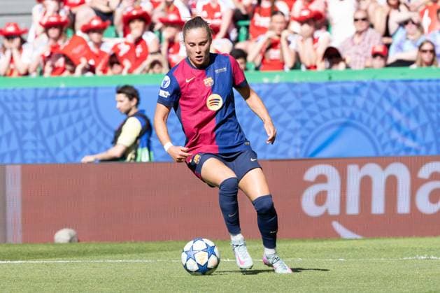 Ewa Pajor seen during UEFA Womens Champions League 2025 final game between Arsenal FC and FC Barcelona, Barca at Estadio Jose Alvalade (Maciej Rogowski) Lisbon Estadio Jose Alvalade Portugal Copyright: xMaciejxRogowskix finalarsenalbarcelona2425-15