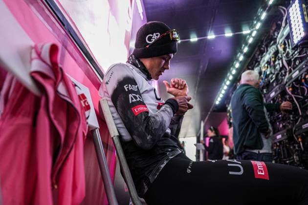 Del Toro Romero Isaac of Uae Team Emirates Xrg, pink jersey, the stage 14 of the Giro d™Italia from Treviso to Nova Gorica Gorizia, Slovenia - Saturday, May 24, 2025. - cycling.  Copyright: xGianxMattiaxD Alberto LaPressex