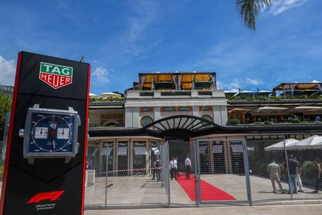 Tag Heuer Totem Logo during Formula 1 Tag Heurer Grand Prix de Monaco 2025 at Monte Carlo (MC), may 23-25 2025 Formula 1 Tag Heurer Grand Prix de Monaco 2025 Alessio De Marco
