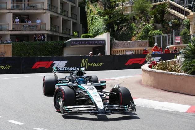 George Russell (GBR) - Mercedes-AMG PETRONAS F1 Team - Mercedes W16 - Mercedes E Performance during Formula 1 Tag Heurer Grand Prix de Monaco 2025 at Monte Carlo (MC), may 23-25 2025 Formula 1 Tag Heurer Grand Prix de Monaco 2025