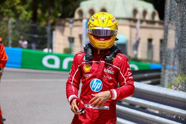 Lewis Hamilton (GBR) - Scuderia Ferrari - Ferrari SF-25 - Ferrari after the crash in P3 during Formula 1 Tag Heurer Grand Prix de Monaco 2025 at Monte Carlo (MC), may 23-25 2025 Formula 1 Tag Heurer Grand Prix de Monaco 2025