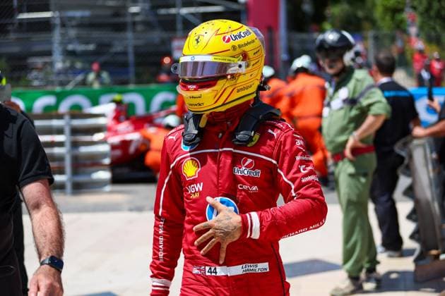 Lewis Hamilton (GBR) - Scuderia Ferrari - Ferrari SF-25 - Ferrari after the crash in P3 during Formula 1 Tag Heurer Grand Prix de Monaco 2025 at Monte Carlo (MC), may 23-25 2025 Formula 1 Tag Heurer Grand Prix de Monaco 2025