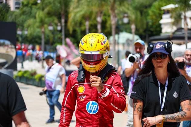 Lewis Hamilton (GBR) - Scuderia Ferrari - Ferrari SF-25 - Ferrari after the crash in P3 during Formula 1 Tag Heurer Grand Prix de Monaco 2025 at Monte Carlo (MC), may 23-25 2025 Formula 1 Tag Heurer Grand Prix de Monaco 2025