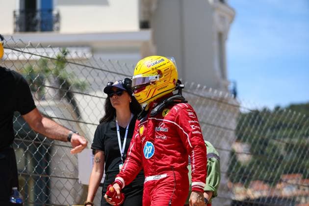Lewis Hamilton (GBR) - Scuderia Ferrari - Ferrari SF-25 - Ferrari after the crash in P3 during Formula 1 Tag Heurer Grand Prix de Monaco 2025 at Monte Carlo (MC), may 23-25 2025 Formula 1 Tag Heurer Grand Prix de Monaco 2025