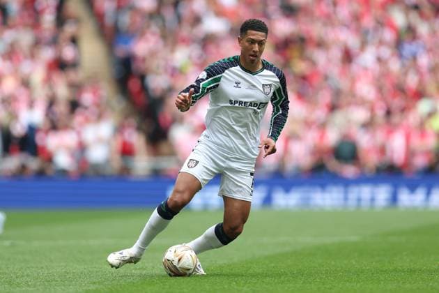 Sheffield Utd gegen Sunderland 24. Mai 2025, London Sky Bet Championship Play Off Finale Fußball Sheffield United gegen AFC Sunderland Jobe Bellingham von Sunderland Foto Charlotte Wilson Abseits London UK  Copyright: xCharlottexWilsonx xOffsidexOffside