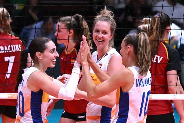 Players of Hollqand during the match Germany vs Holland at Pala Panini Modena 24may2025 , AIA AeQuilibrium Cup Women Elite.  Copyright: xDuilioxDellaxLibera IPAxSportx xipa-agency.netx xx IPA_58188054 IPA_Agency_IPA58188054
