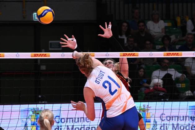Istuutr Britte ( Holland ) during the match Germany vs Holland at Pala Panini Modena 24may2025 , AIA AeQuilibrium Cup Women Elite.  Copyright: xDuilioxDellaxLibera IPAxSportx xipa-agency.netx xx IPA_58188108 IPA_Agency_IPA58188108