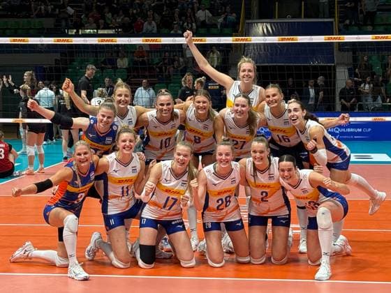 Holland team during the match Germany vs Holland at Pala Panini Modena 24may2025 , AIA AeQuilibrium Cup Women Elite.  Copyright: xDuilioxDellaxLibera IPAxSportx xipa-agency.netx xx IPA_58188206 IPA_Agency_IPA58188206
