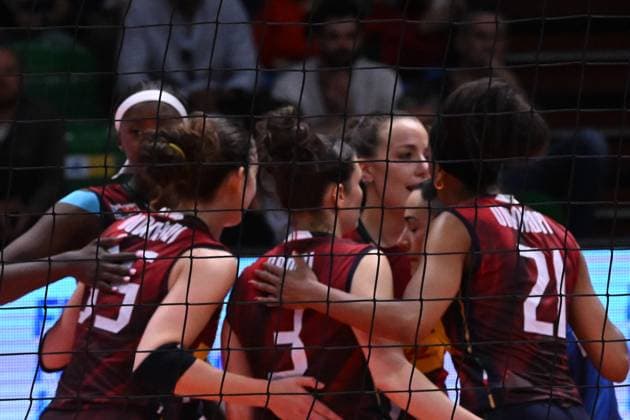 Players of Italy during the match Italy vs Turkey at Pala Panini Modena 24may2025 , AIA AeQuilibrium Cup Women Elite.  Copyright: xDuilioxDellaxLibera IPAxSportx xipa-agency.netx xx IPA_58200598 IPA_Agency_IPA58200598