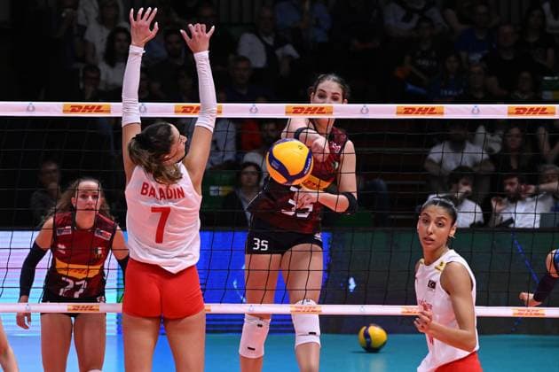 Munarini Matilde ( Italy ) during the match Italy vs Turkey at Pala Panini Modena 24may2025 , AIA AeQuilibrium Cup Women Elite.  Copyright: xDuilioxDellaxLibera IPAxSportx xipa-agency.netx xx IPA_58200602 IPA_Agency_IPA58200602
