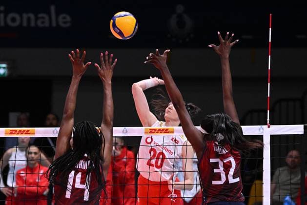 Erkek Yaprak ( Turkey ) during the match Italy vs Turkey at Pala Panini Modena 24may2025 , AIA AeQuilibrium Cup Women Elite.  Copyright: xDuilioxDellaxLibera IPAxSportx xipa-agency.netx xx IPA_58200666 IPA_Agency_IPA58200666