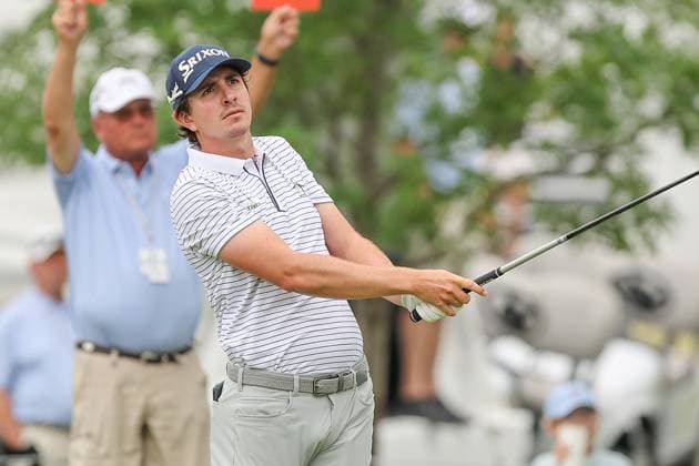 May 24, 2025: Nico Echavarria hits his tee shot on the 7th hole during the third round of the Charles Schwab Challenge golf tournament at Colonial Country Club in Fort Worth, TX. Cal Media Fort Worth United States of America - ZUMAc04_ 20250524_zma_c04_012 Copyright: xGrayxSiegelx