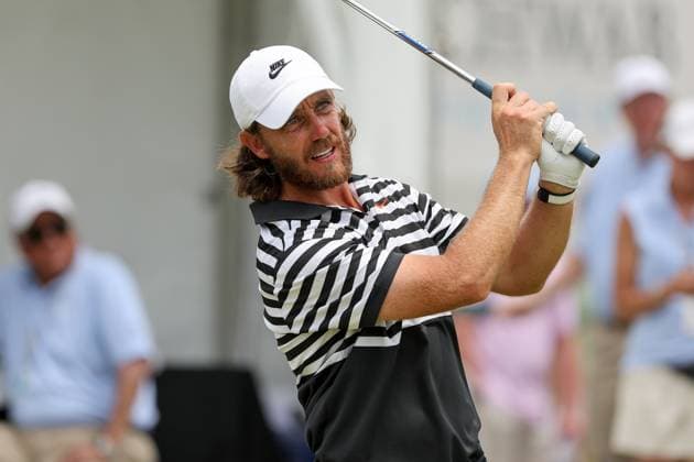 PGA, Golf Herren Golf 2025: Charles Schwab Challenge MAY 24 May 24, 2025: Tommy Fleetwood hits his tee shot on the 10th hole during the third round of the Charles Schwab Challenge golf tournament at Colonial Country Club in Fort Worth, TX. Gray Siegel Cal Media (Credit Image: Â Gray Siegel Cal Sport Media) Fort Worth Texas United States of America EDITORIAL USE ONLY Copyright: xx ZUMA-20250524_zma_c04_339.jpg GrayxSiegelx csmphotothree385981