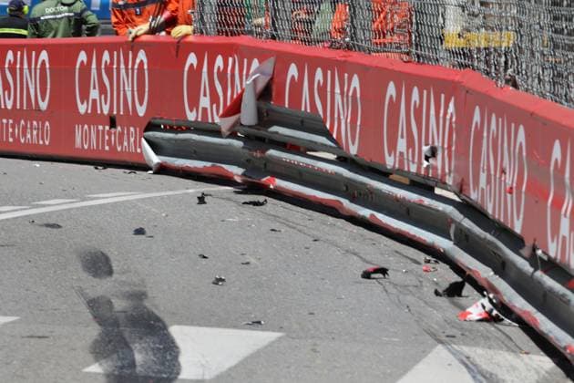 24 05 2025, Circuit de Monaco, Monte Carlo, Formula 1 Grand Prix Monaco 2025 ,in the picture accident of Lewis Hamilton GBR , Scuderia Ferrari HP Photo by Hasan Bratic DeFodi Images