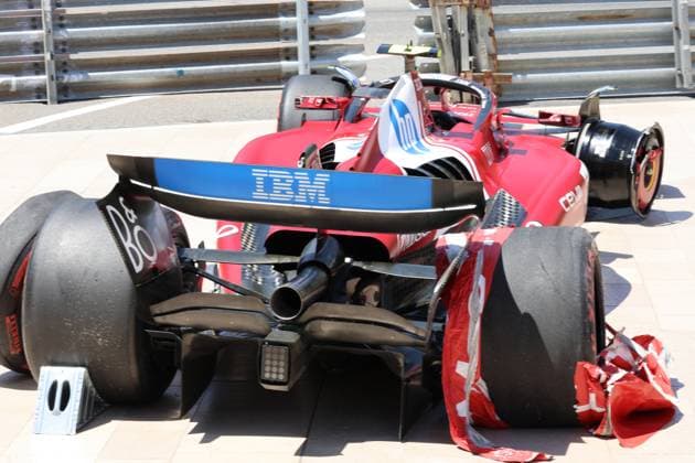 24 05 2025, Circuit de Monaco, Monte Carlo, Formula 1 Grand Prix Monaco 2025 ,in the picture accident of Lewis Hamilton GBR , Scuderia Ferrari HP Photo by Hasan Bratic DeFodi Images