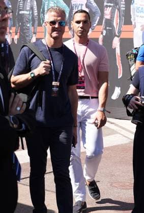 Formula 1 Grand Prix Monaco 2025 25 05 2025, Circuit de Monaco, Monte Carlo, Formula 1 Grand Prix Monaco 2025 ,in the picture Sky Deutschland expert Ralf Schumacher with partner Etienne Bousquet Cassagne nordphotoxGmbHx xBratic nph00250