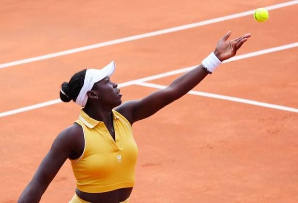 Victoria Mboko in first round action French Open Tennis, Day One, Tennis, Roland Garros, Paris, France - 25 May 2025 EDITORIAL USE ONLY No use with unauthorised audio, video, data, fixture lists, club league logos or live services. Online in-match use limited to 120 images, no video emulation. No use in betting, games or single club league player publications. Copyright: xJavierxGarcia Shutterstockx 15314618a