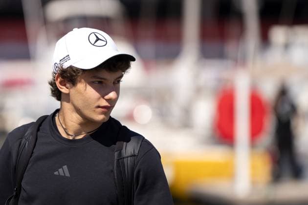 MONACO - Andrea Kimi Antonelli (Mercedes) arrives by boat at the Circuit de Monaco prior to the Monaco Grand Prix. ANP SANDER KING xVIxANPxSportx xxANPxIVx 528621586 originalFilename: 528621586.jpg