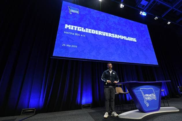 Soccer 2 Bundesliga General Meeting of Hertha B S C e V on 25 05 2025 at Messe Berlin in Berlin Fabian Drescher President Berlin xRx