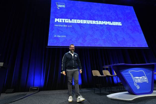 Soccer 2 Bundesliga General Meeting of Hertha B S C e V on 25 05 2025 at Messe Berlin in Berlin Fabian Drescher President Berlin xRx