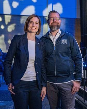 Soccer, Men, Season 2024 25, Hertha BSC, Annual General Meeting in Hall 22b of Messe Berlin, from l Vice President Anne Noske Hertha BSC , President Fabian Drescher Hertha , 25 05 2025, Copyright: xMatthiasxKochx
