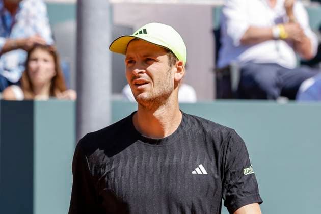 Hubert Hurkacz POL , Switzerland, Tennis, Gonet Geneva Open ATP 250 , Final Singles,2025, Hubert Hurkacz POL vs Novak Djokovic SRB , 24 05 2025, Parc des Eaux Vives, Geneva, Switzerland Geneva Parc des Eaux Vives Geneva Switzerland Copyright: xGrantxHubbsx