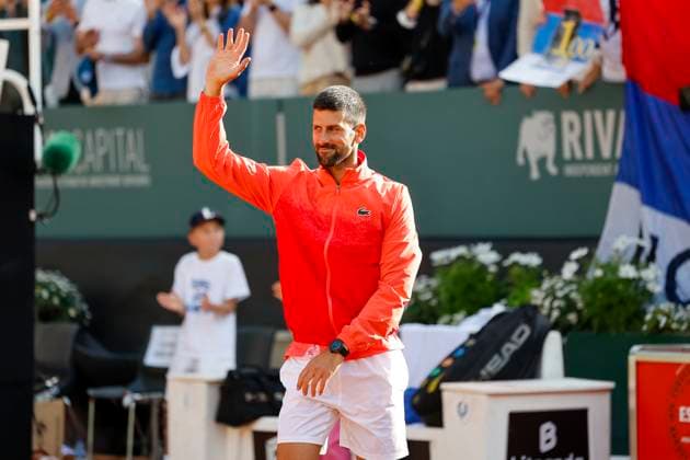 Winner, Winner Novak Djokovic SRB , Switzerland, Tennis, Gonet Geneva Open ATP 250 , Final Doubles,2025, Ariel Behar URU Joran Vliegen BEL vs Sadio Doumbia FRA Fabien Reboul FRA , 24 05 2025, Parc des Eaux Vives, Geneva, Switzerland Geneva Parc des Eaux Vives Geneva Switzerland Copyright: xGrantxHubbsx