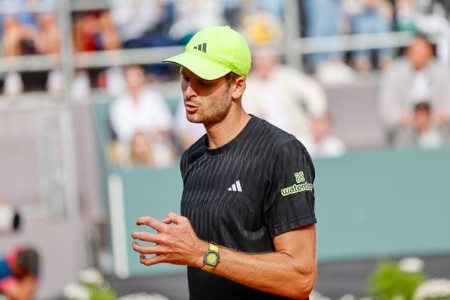 Hubert Hurkacz POL , Switzerland, Tennis, Gonet Geneva Open ATP 250 , Final Doubles,2025, Ariel Behar URU Joran Vliegen BEL vs Sadio Doumbia FRA Fabien Reboul FRA , 24 05 2025, Parc des Eaux Vives, Geneva, Switzerland Geneva Parc des Eaux Vives Geneva Switzerland Copyright: xGrantxHubbsx