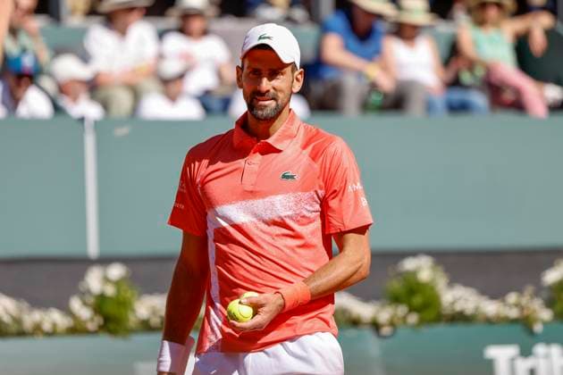 Novak Djokovic SRB , Switzerland, Tennis, Gonet Geneva Open ATP 250 , Final Doubles,2025, Ariel Behar URU Joran Vliegen BEL vs Sadio Doumbia FRA Fabien Reboul FRA , 24 05 2025, Parc des Eaux Vives, Geneva, Switzerland Geneva Parc des Eaux Vives Geneva Switzerland Copyright: xGrantxHubbsx