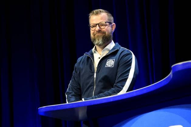 DEU, DFL, 2 FBL, Hertha BSC, Mitgliederversammlung, 25 05 2025, Messe Berlin, Berlin, DEU, DFL, 2 FBL, Hertha BSC, Mitgliederversammlung, im Bild Praesident Fabian Drescher Hertha BSC Berlin DFL regulations prohibit any use of Photographs as image sequences and or quasi video nordphotoxGmbHx xEngler nph00076