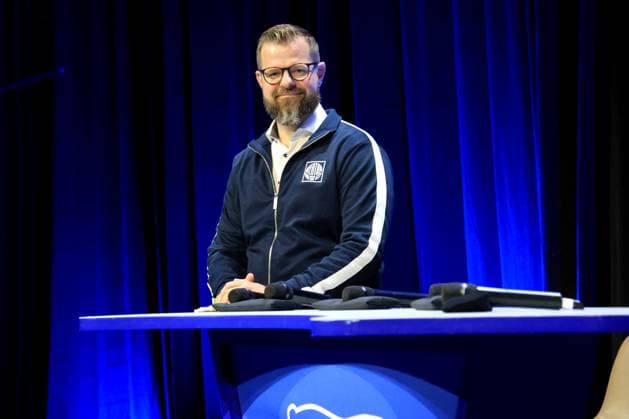 DEU, DFL, 2 FBL, Hertha BSC, Mitgliederversammlung, 25 05 2025, Messe Berlin, Berlin, DEU, DFL, 2 FBL, Hertha BSC, Mitgliederversammlung, im Bild Praesident Fabian Drescher Hertha BSC Berlin DFL regulations prohibit any use of Photographs as image sequences and or quasi video nordphotoxGmbHx xEngler nph00076