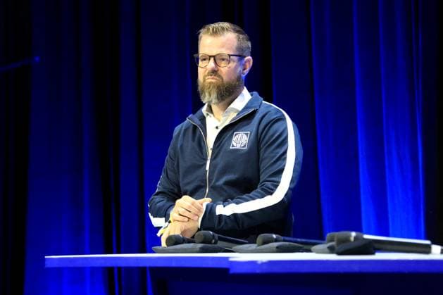 DEU, DFL, 2 FBL, Hertha BSC, Mitgliederversammlung, 25 05 2025, Messe Berlin, Berlin, DEU, DFL, 2 FBL, Hertha BSC, Mitgliederversammlung, im Bild Praesident Fabian Drescher Hertha BSC Berlin DFL regulations prohibit any use of Photographs as image sequences and or quasi video nordphotoxGmbHx xEngler nph00076