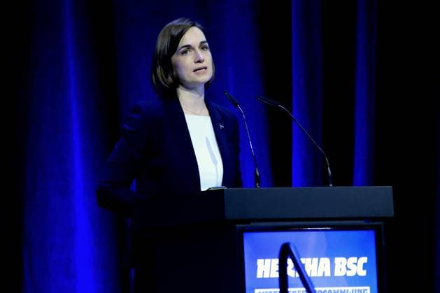DEU, DFL, 2 FBL, Hertha BSC, Mitgliederversammlung, 25 05 2025, Messe Berlin, Berlin, DEU, DFL, 2 FBL, Hertha BSC, Mitgliederversammlung, im Bild Anne Noske Hertha BSC,Vize Praesidentin DFL regulations prohibit any use of Photographs as image sequences and or quasi video nordphotoxGmbHx xEngler nph00076
