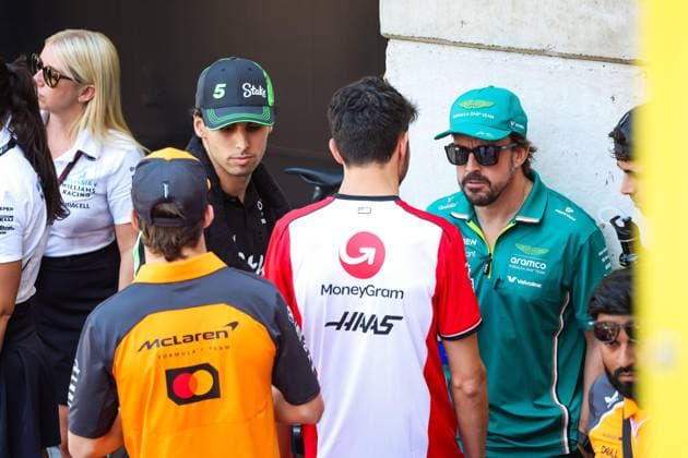 F1 - MONACO GRAND PRIX 2025 PIASTRI Oscar (aus), McLaren F1 Team MCL39, BORTOLETO Gabriel (bra), Stake F1 Team Kick C45, OCON Esteban (fra), Haas F1 Team VF-25, ALONSO Fernando (spa), Aston Martin F1 Team AMR25, portrait, during the Formula 1 Tag Heuer Grand Prix de Monaco, 8th round of the 2025 FIA Formula One World Championship, WM, Weltmeisterschaft from May 23 to 25, 2025 on the Circuit de Monaco, in Monte-Carlo, Monaco - Monte-CarloMonaco Copyright: xFLORENTxGOODENx