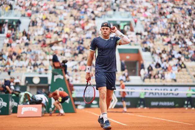 Belgian Zizou Bergs pictured during a match between Belgian Bergs and French Mpetshi Perricard in the first round of the Men s Singles at the Roland Garros French Open tennis tournament, in Paris, France, Sunday 25 May 2025. This year s tournament takes place from 25 May to 08 June. BENOITxDOPPAGNE  x125223474x