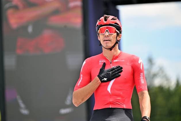 Christopher Blevins of USA wins after the Mountain bike cross country Men Elite World Cup event, Nove Mesto na Morave, Czech Republic, May 24, 2025. (CTKxPhoto LubosxPavlicek) CTKPhotoP2025052502713  CTKPhotoP2025052502713