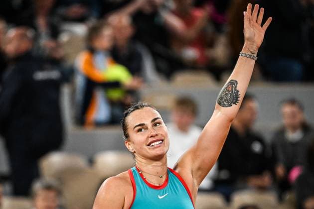 May 25, 2025, Paris, France, France: Aryna SABALENKA of Belarus celebrates his victory during the first day of Roland-Garros 2025, French Open 2025, Grand Slam tennis tournament at Roland-Garros Stadium on May 25, 2025 in Paris, France. Paris France - ZUMAm308 20250525_zsp_m308_015 Copyright: xMatthieuxMirvillex