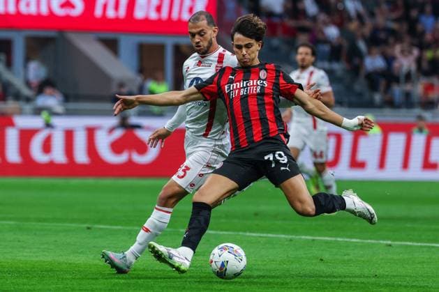 CALCIO - Serie A - AC Milan vs AC Monza Joao Felix Sequeira of AC Milan seen in action during Serie A 2024 25 football match between AC Milan and AC Monza at San Siro Stadium Milan Italy  Copyright: xIPAxSport ABACAx
