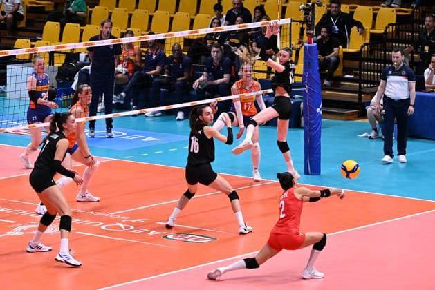 Action game during the match Holland vs Turkey at Pala Panini Modena 25may2025 , AIA AeQuilibrium Cup Women Elite.  Copyright: xDuilioxDellaxLibera IPAxSportx xipa-agency.netx xx IPA_58227490 IPA_Agency_IPA58227490