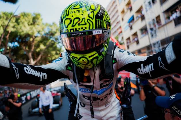 Formula 1 TAG Heuer Grand Prix de Monaco 2025 Alexis Perrin OVERTAKE MAXPPP - 25 05 2025 04 NORRIS Lando (gbr), McLaren F1 Team, portrait celebration of victory during the Formula 1 TAG Heuer Grand Prix de Monaco 2025, the 8th round of the 2025 FIA Formula 1 World Championship, WM, Weltmeisterschaft on the Circuit de Monaco from May 22 to 25, 2025, in Monte Carlo, Monaco  Copyright: xOVERTAKE MAXPPPxAlexisxPerrinx OVT202505256066 OVT202505256066