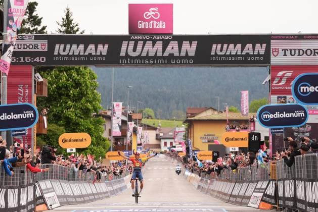 Verona Quintanilla Carlos of Lidl-Trek, stage winner, during the stage 15 of the Giro d™Italia from Fiume Veneto to Asiago, Italy - Sunday, May 25, 2025. - cycling.  Copyright: xMassimoxPaolone LaPressex