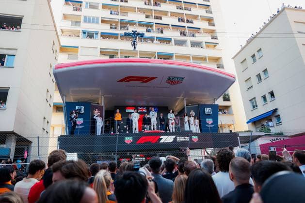 Formula 1 TAG Heuer Grand Prix de Monaco 2025 Alexis Perrin OVERTAKE MAXPPP - 25 05 2025 Podium cerimony of the Formula 1 TAG Heuer Grand Prix de Monaco 2025, the 8th round of the 2025 FIA Formula 1 World Championship, WM, Weltmeisterschaft on the Circuit de Monaco from May 22 to 25, 2025, in Monte Carlo, Monaco  Copyright: xOVERTAKE MAXPPPxAlexisxPerrinx OVT202505256100 OVT202505256100