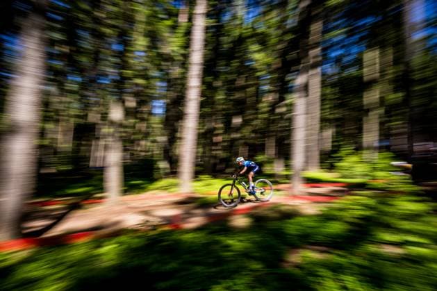 Mona Mitterwallner of Austria competes during women elite race during Mountain bike cross country World Cup event, Nove Mesto na Morave, Czech Republic, May 25, 2025. (CTKxPhoto JaroslavxSvoboda) CTKPhotoP2025052504198  CTKPhotoP2025052504198