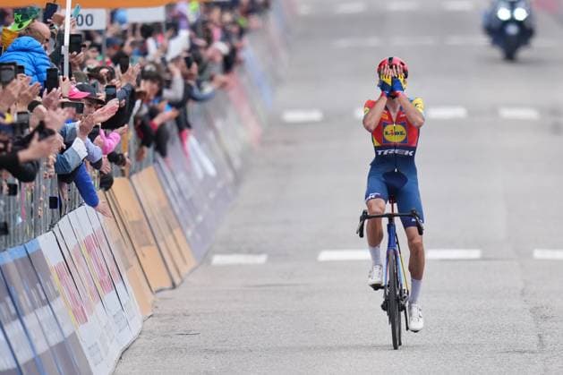 Verona Quintanilla Carlos of Lidl-Trek, stage winner, during the stage 15 of the Giro d™Italia from Fiume Veneto to Asiago, Italy - Sunday, May 25, 2025. - cycling.  Copyright: xGianxMattiaxD Alberto LaPressex