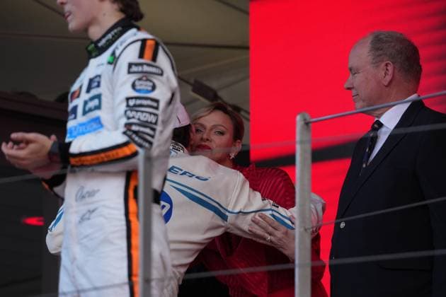 25 05 2025, Circuit de Monaco, Monte Carlo, Formula 1 Grand Prix Monaco 2025 ,in the picture Charlene Lynette Grimaldi, Princess of Monaco with husband Albert II , Prince of Monaco Photo by Hasan Bratic DeFodi Images